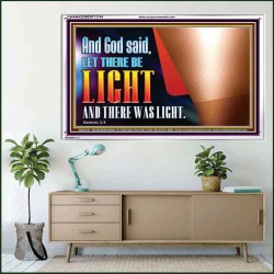 AND GOD SAID LET THERE BE LIGHT AND THERE WAS LIGHT  Biblical Art Glass Acrylic Frame  GWAMAZEMENT11744  