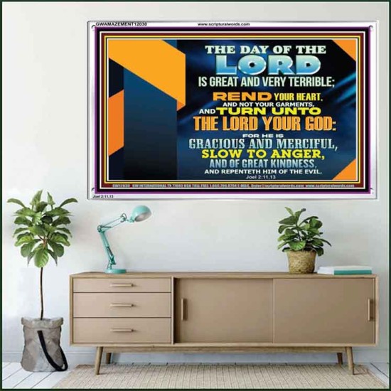 REND YOUR HEART AND NOT YOUR GARMENTS AND TURN BACK TO THE LORD  Righteous Living Christian Acrylic Frame  GWAMAZEMENT12030  