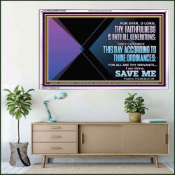 THIS DAY ACCORDING TO THY ORDINANCE O LORD SAVE ME  Children Room Wall Acrylic Frame  GWAMAZEMENT12042  "32X24"