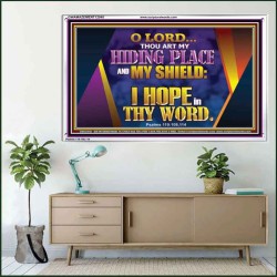 THOU ART MY HIDING PLACE AND SHIELD  Bible Verses Wall Art Acrylic Frame  GWAMAZEMENT12045  "32X24"