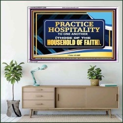 PRACTICE HOSPITALITY TO ONE ANOTHER  Religious Art Picture  GWAMAZEMENT12066  "32X24"