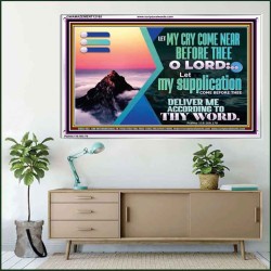 LET MY CRY COME NEAR BEFORE THEE O LORD  Inspirational Bible Verse Acrylic Frame  GWAMAZEMENT12165  "32X24"