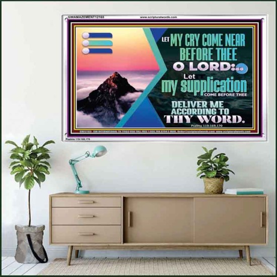 LET MY CRY COME NEAR BEFORE THEE O LORD  Inspirational Bible Verse Acrylic Frame  GWAMAZEMENT12165  