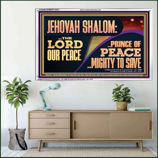 JEHOVAH SHALOM THE LORD OUR PEACE PRINCE OF PEACE  Righteous Living Christian Acrylic Frame  GWAMAZEMENT12251  