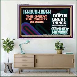 JEHOVAH JIREH GREAT AND MIGHTY GOD  Scriptures Décor Wall Art  GWAMAZEMENT12696  "32X24"