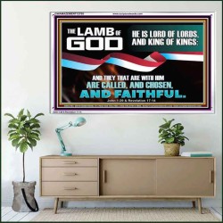 THE LAMB OF GOD LORD OF LORD AND KING OF KINGS  Scriptural Verse Acrylic Frame   GWAMAZEMENT12705  "32X24"
