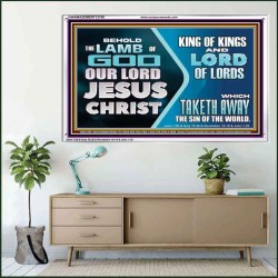 THE LAMB OF GOD OUR LORD JESUS CHRIST  Acrylic Frame Scripture   GWAMAZEMENT12706  "32X24"