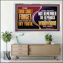 THOU SHALT FORGET THE SHAME OF THY YOUTH  Encouraging Bible Verse Acrylic Frame  GWAMAZEMENT12712  "32X24"