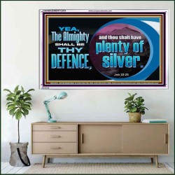 THE ALMIGHTY SHALL BE THY DEFENCE  Religious Art Acrylic Frame  GWAMAZEMENT12979  "32X24"