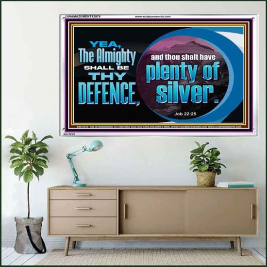 THE ALMIGHTY SHALL BE THY DEFENCE  Religious Art Acrylic Frame  GWAMAZEMENT12979  