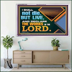 I SHALL NOT DIE BUT LIVE AND DECLARE THE WORKS OF THE LORD  Eternal Power Acrylic Frame  GWAMAZEMENT13034  "32X24"