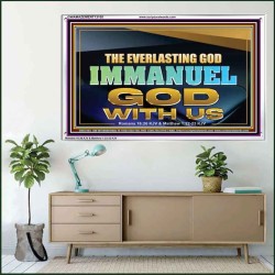 EVERLASTING GOD IMMANUEL..GOD WITH US  Contemporary Christian Wall Art Acrylic Frame  GWAMAZEMENT13105  "32X24"