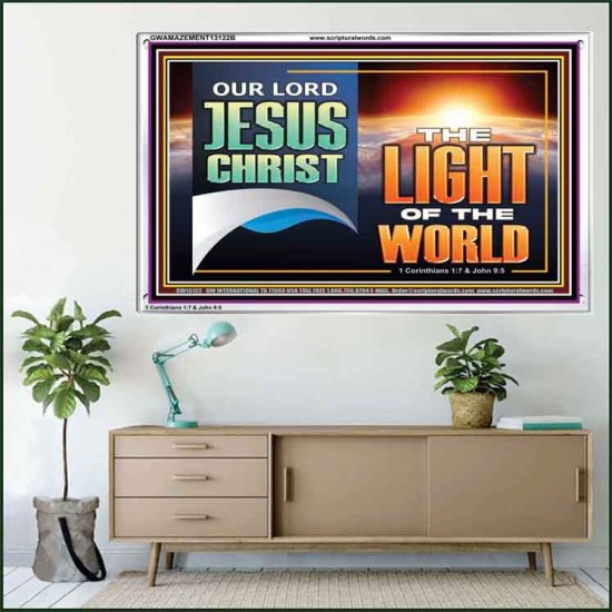 OUR LORD JESUS CHRIST THE LIGHT OF THE WORLD  Christian Wall Décor Acrylic Frame  GWAMAZEMENT13122B  