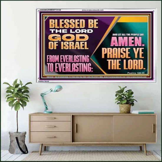 LET ALL THE PEOPLE SAY PRAISE THE LORD HALLELUJAH  Art & Wall Décor Acrylic Frame  GWAMAZEMENT13128  