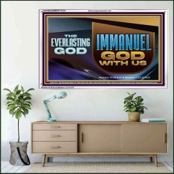 THE EVERLASTING GOD IMMANUEL..GOD WITH US  Contemporary Christian Wall Art Acrylic Frame  GWAMAZEMENT13134  "32X24"