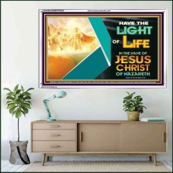 THE LIGHT OF LIFE OUR LORD JESUS CHRIST  Righteous Living Christian Acrylic Frame  GWAMAZEMENT9552  "32X24"