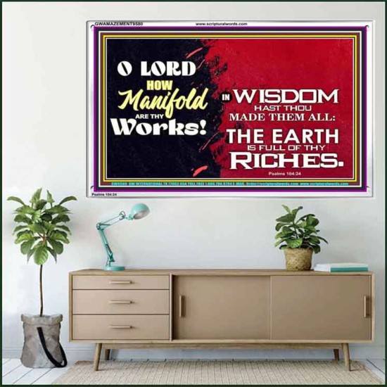 MANY ARE THY WONDERFUL WORKS O LORD  Children Room Acrylic Frame  GWAMAZEMENT9580  