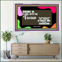 REMEMBER ME O GOD WITH THY FAVOUR AND SALVATION  Ultimate Inspirational Wall Art Acrylic Frame  GWAMAZEMENT9582  "32X24"
