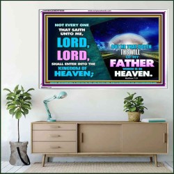 DOING THE WILL OF GOD ONE OF THE KEY TO KINGDOM OF HEAVEN  Righteous Living Christian Acrylic Frame  GWAMAZEMENT9586  "32X24"