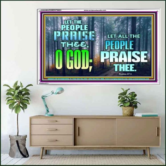 LET THE PEOPLE PRAISE THEE O GOD  Kitchen Wall Décor  GWAMAZEMENT9603  