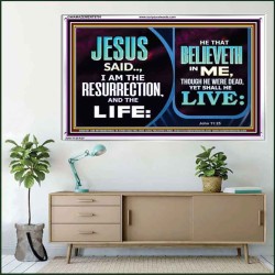 BELIEVE IN HIM AND THOU SHALL LIVE  Bathroom Wall Art Picture  GWAMAZEMENT9791  "32X24"