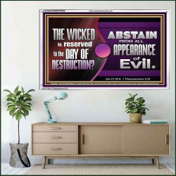 THE WICKED RESERVED FOR DAY OF DESTRUCTION  Acrylic Frame Scripture Décor  GWAMAZEMENT9899  "32X24"