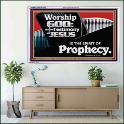 JESUS CHRIST THE SPIRIT OF PROPHESY  Encouraging Bible Verses Acrylic Frame  GWAMAZEMENT9952  "32X24"