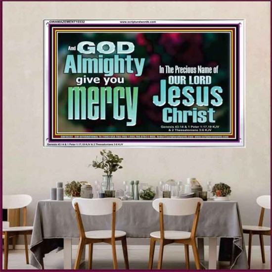 GOD ALMIGHTY GIVES YOU MERCY  Bible Verse for Home Acrylic Frame  GWAMAZEMENT10332  