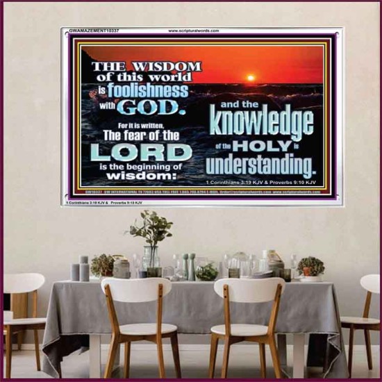 THE FEAR OF THE LORD BEGINNING OF WISDOM  Inspirational Bible Verses Acrylic Frame  GWAMAZEMENT10337  