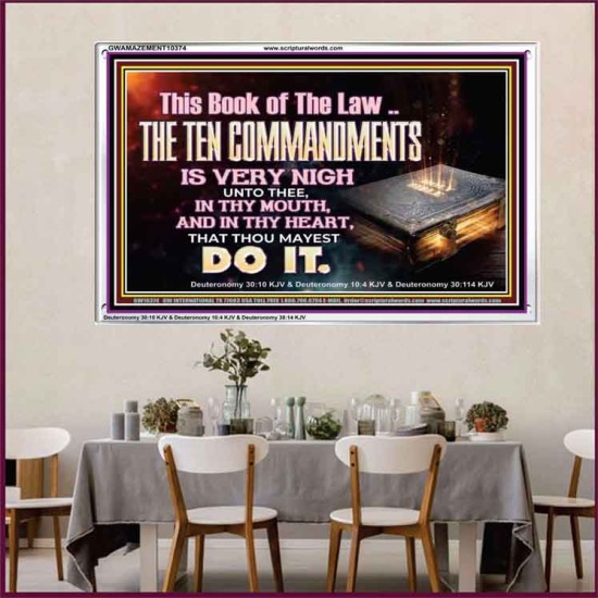 KEEP THE TEN COMMANDMENTS FERVENTLY  Ultimate Power Acrylic Frame  GWAMAZEMENT10374  