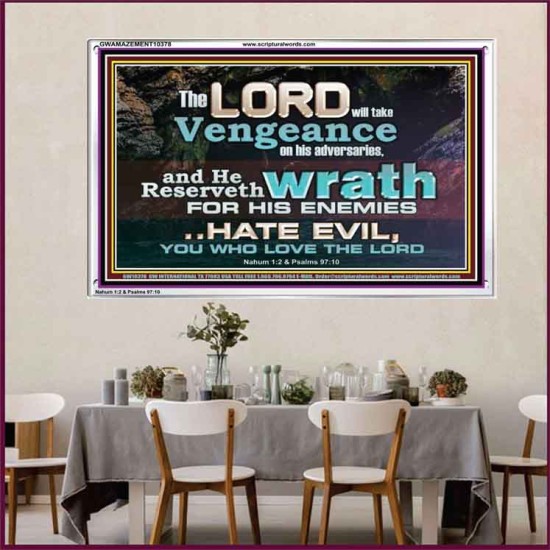 HATE EVIL YOU WHO LOVE THE LORD  Children Room Wall Acrylic Frame  GWAMAZEMENT10378  
