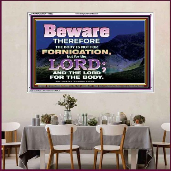 YOUR BODY IS NOT FOR FORNICATION   Ultimate Power Acrylic Frame  GWAMAZEMENT10392  