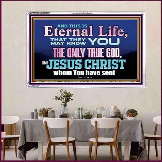 CHRIST JESUS THE ONLY WAY TO ETERNAL LIFE  Sanctuary Wall Acrylic Frame  GWAMAZEMENT10397  