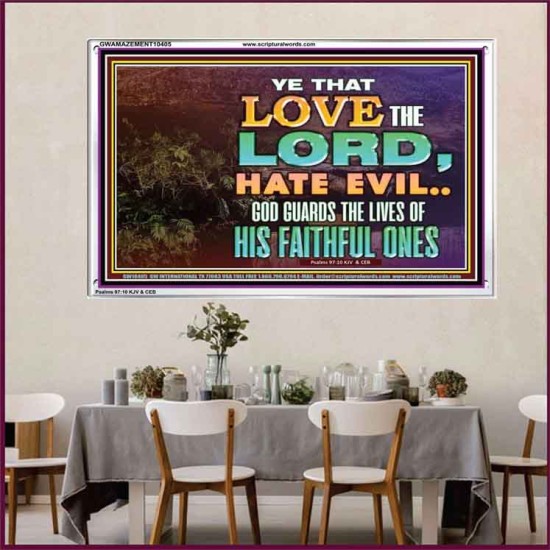 GOD GUARDS THE LIVES OF HIS FAITHFUL ONES  Children Room Wall Acrylic Frame  GWAMAZEMENT10405  