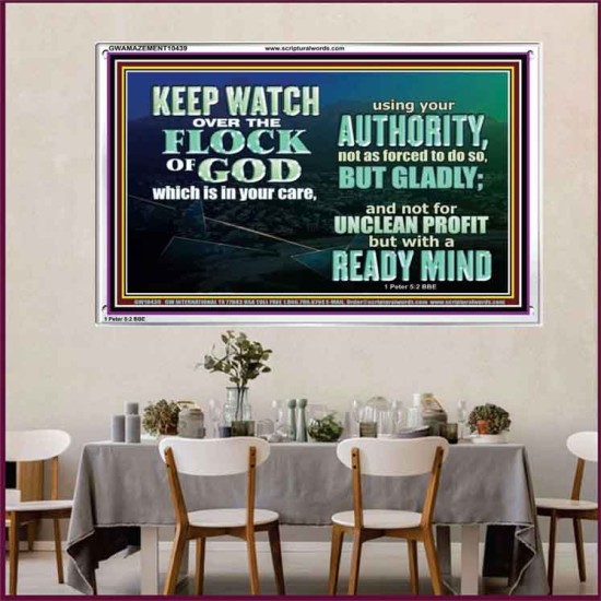 WATCH THE FLOCK OF GOD IN YOUR CARE  Scriptures Décor Wall Art  GWAMAZEMENT10439  