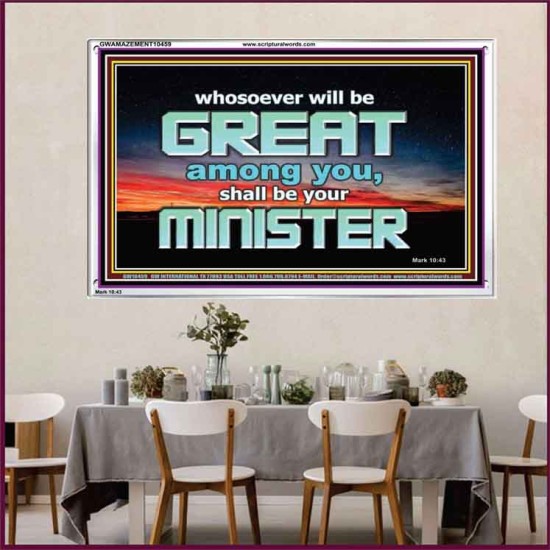 HUMILITY AND SERVICE BEFORE GREATNESS  Encouraging Bible Verse Acrylic Frame  GWAMAZEMENT10459  