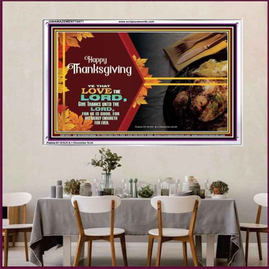 THE LORD IS GOOD HIS MERCY ENDURETH FOR EVER  Contemporary Christian Wall Art  GWAMAZEMENT10471  