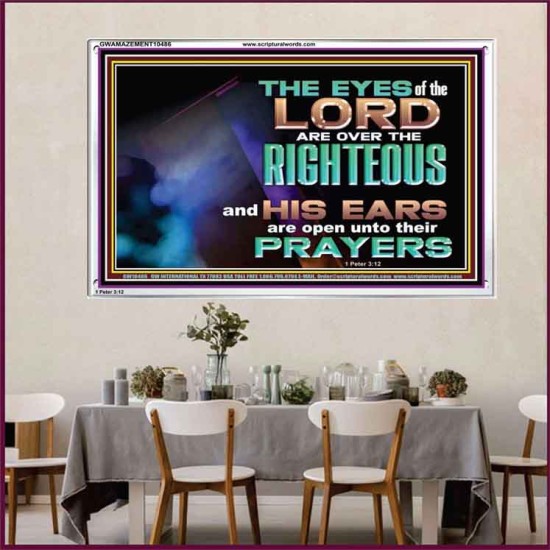 THE EYES OF THE LORD ARE OVER THE RIGHTEOUS  Religious Wall Art   GWAMAZEMENT10486  