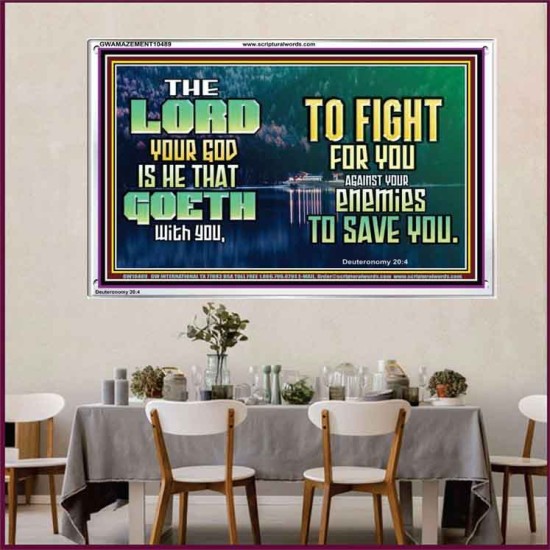 THE LORD IS WITH YOU TO SAVE YOU  Christian Wall Décor  GWAMAZEMENT10489  