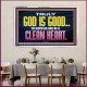 TRULY GOD IS GOOD TO THOSE WITH CLEAN HEART  Scriptural Portrait Acrylic Frame  GWAMAZEMENT10510  