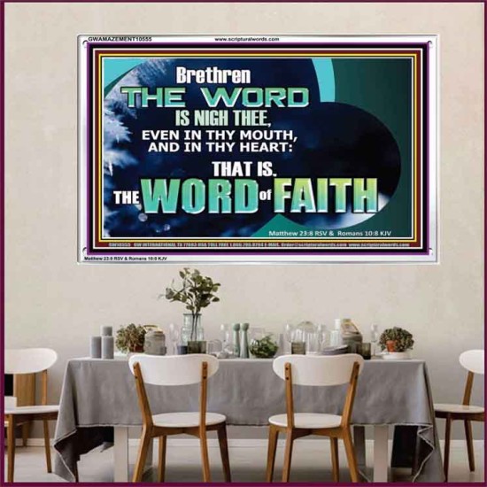 THE WORD IS NIGH THEE  Christian Quotes Acrylic Frame  GWAMAZEMENT10555  