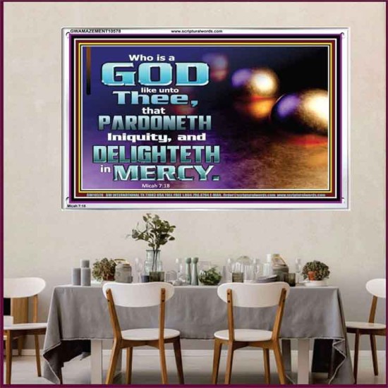 JEHOVAH OUR GOD WHO PARDONETH INIQUITIES AND DELIGHTETH IN MERCIES  Scriptural Décor  GWAMAZEMENT10578  