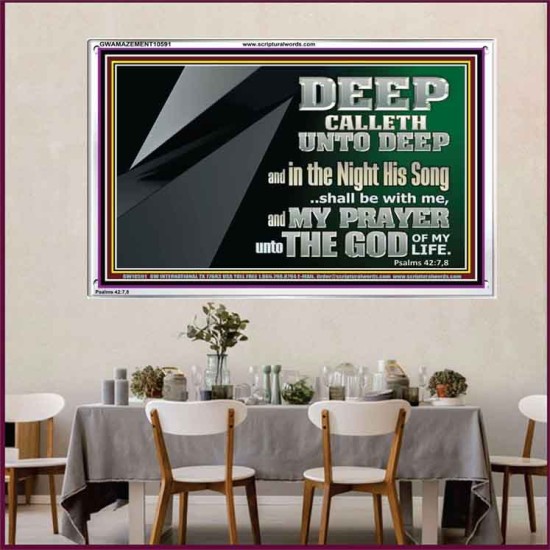 DEEP CALLETH UNTO DEEP  Modern Wall Art  GWAMAZEMENT10591  