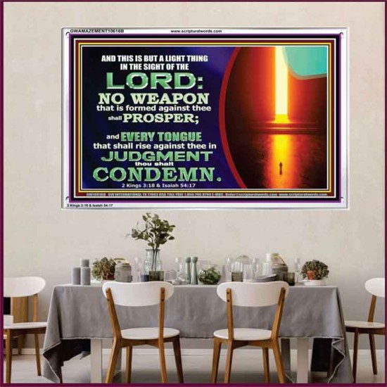 CONDEMN EVERY TONGUE THAT RISES AGAINST YOU IN JUDGEMENT  Custom Inspiration Scriptural Art Acrylic Frame  GWAMAZEMENT10616B  