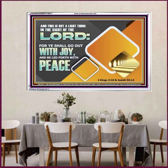 GO OUT WITH JOY AND BE LED FORTH WITH PEACE  Custom Inspiration Bible Verse Acrylic Frame  GWAMAZEMENT10617  