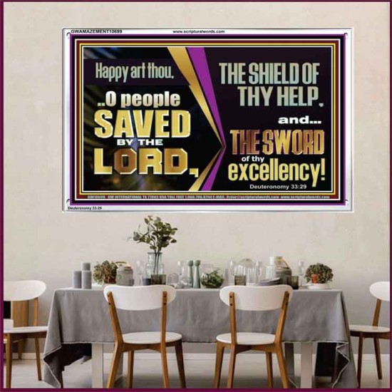 O PEOPLE SAVED BY THE LORD  Children Room Wall Acrylic Frame  GWAMAZEMENT10699  