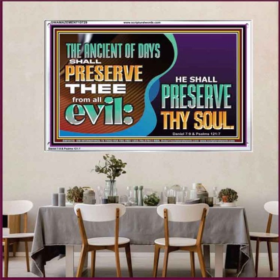 THE ANCIENT OF DAYS SHALL PRESERVE THEE FROM ALL EVIL  Scriptures Wall Art  GWAMAZEMENT10729  