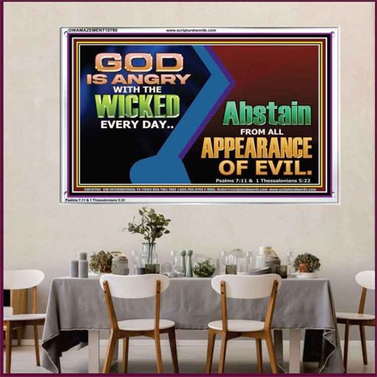 GOD IS ANGRY WITH THE WICKED EVERY DAY  Biblical Paintings Acrylic Frame  GWAMAZEMENT10790  