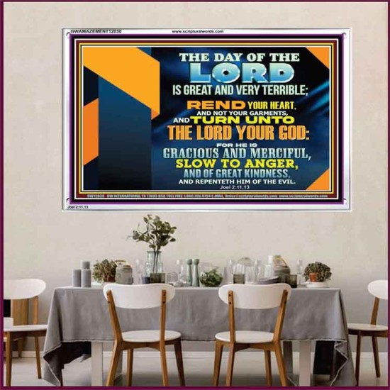 REND YOUR HEART AND NOT YOUR GARMENTS AND TURN BACK TO THE LORD  Righteous Living Christian Acrylic Frame  GWAMAZEMENT12030  