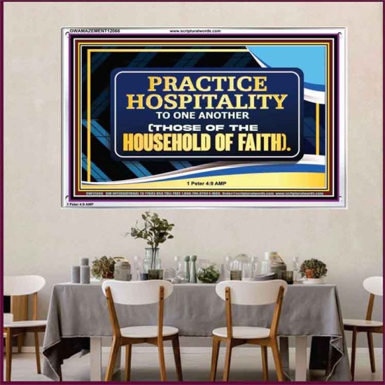 PRACTICE HOSPITALITY TO ONE ANOTHER  Religious Art Picture  GWAMAZEMENT12066  